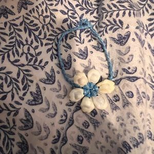 Puka shell flower bracelet